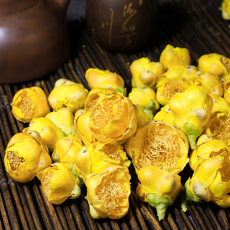 广西防城港市十万大山原生金花茶冻干花烘干花朵泡茶防