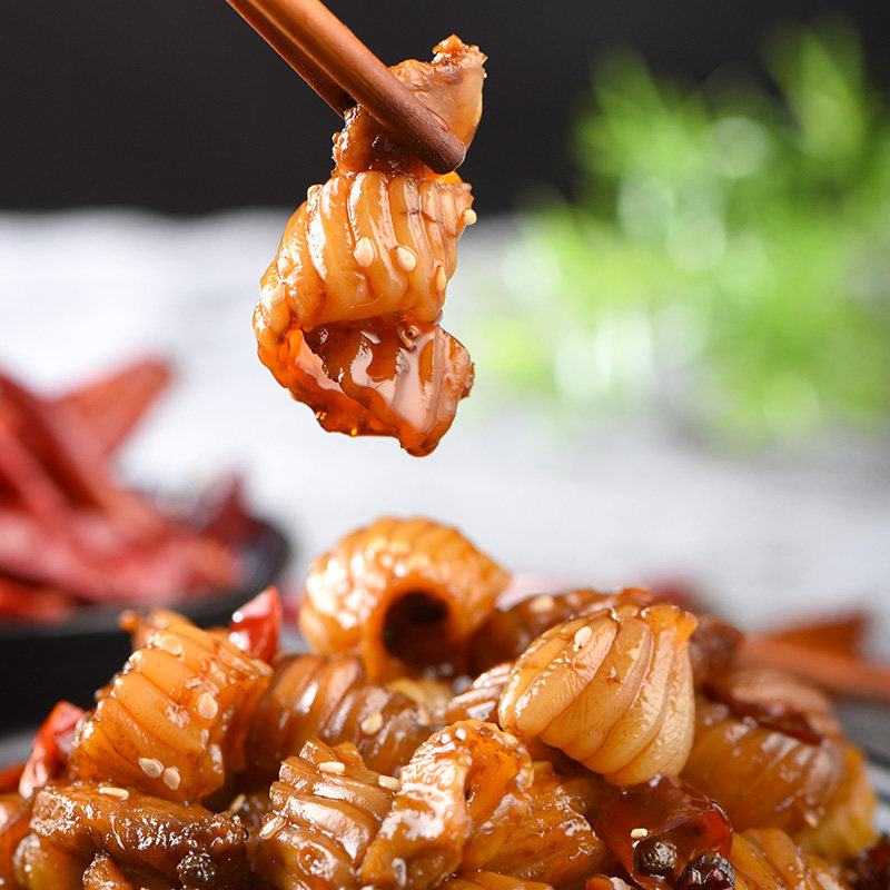 麻辣天梯香辣牙花天堂四川特产新鲜卤味即食猪肉类