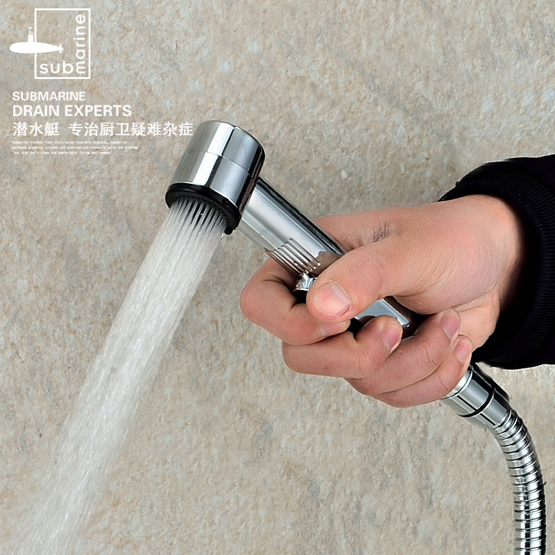 潜水艇马桶伴侣冲洗喷枪手持小花花洒喷头妇洗花洒配件