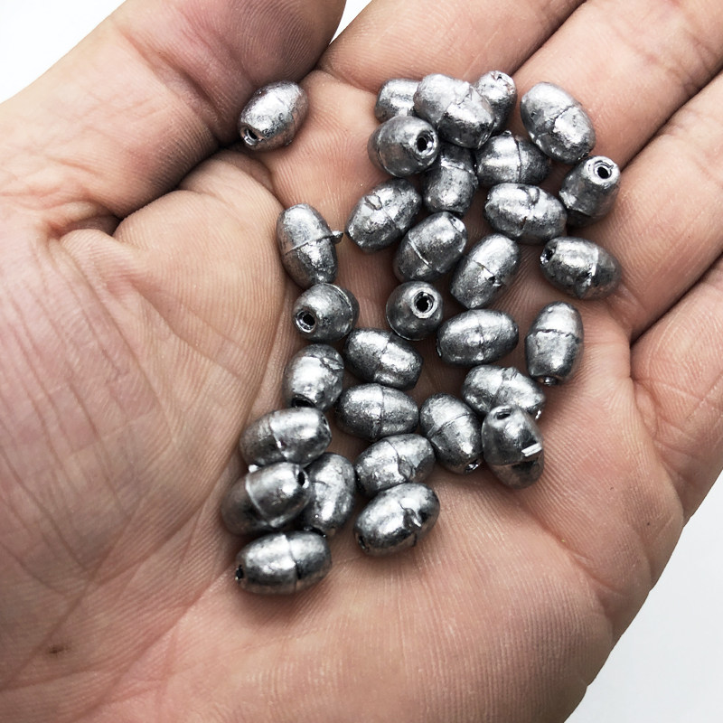 铅坠甲鱼鱼钩配件连接器橄榄型通心空心远投海钓海铅坠