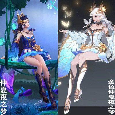 王者荣耀貂蝉金色星元仲夏夜之梦优化版cos鞋cosplay鞋