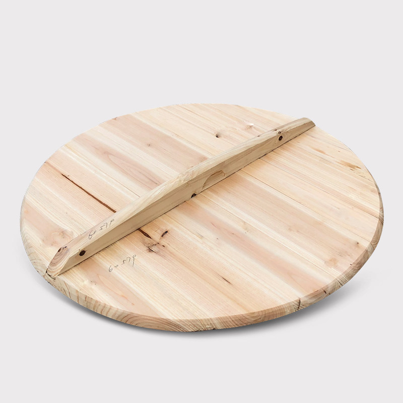 老式纯手工木制木锅盖大木头盖子杉木特大圆形实木传统木质大锅盖