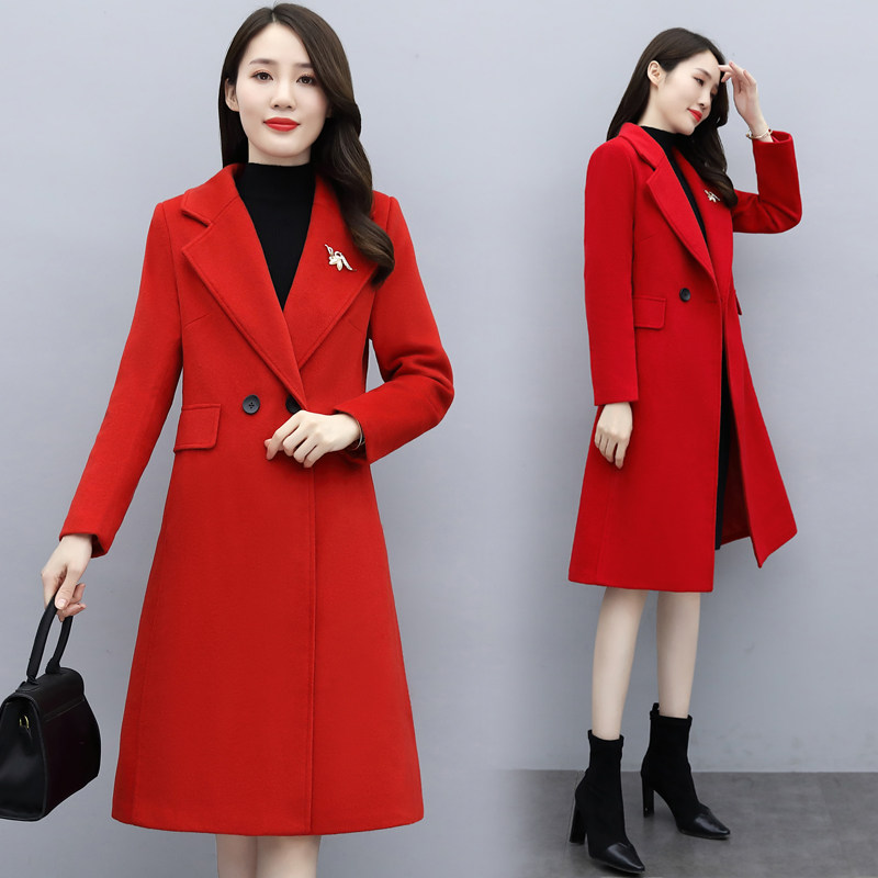 妮子大衣2020年新款厚款中长气质显瘦冬季毛呢毛呢外套