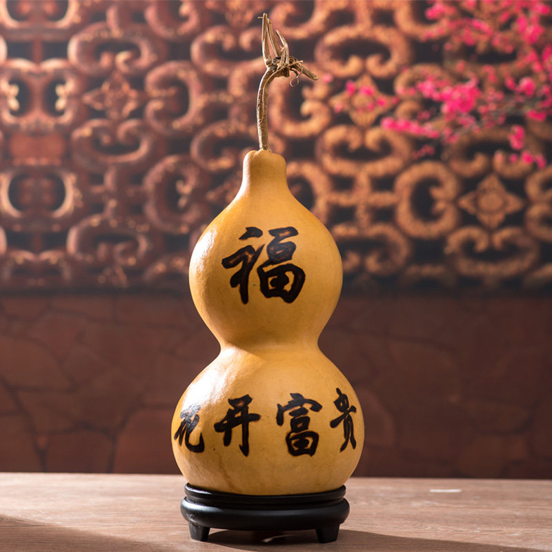 葫芦摆件如意烙画手工艺家居礼品赠送天然客厅葫芦