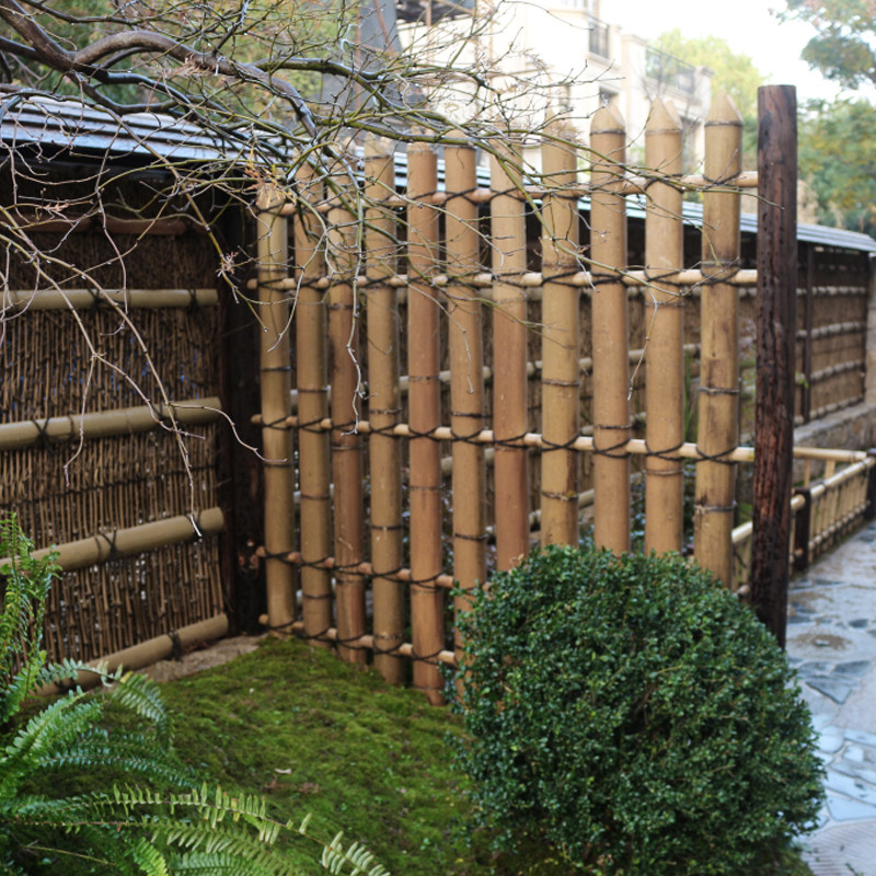 竹竿竹子篱笆隔断栏杆花园竹片围墙栅栏户外大型篱笆