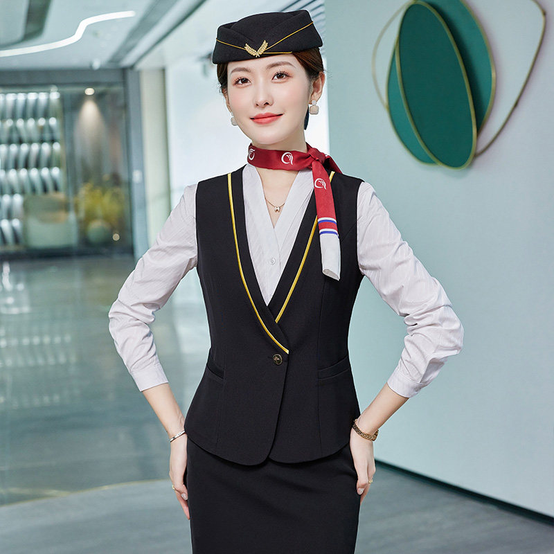 南航空姐制服职业套装女装马甲套裙艺考服装酒店前台高端时尚气