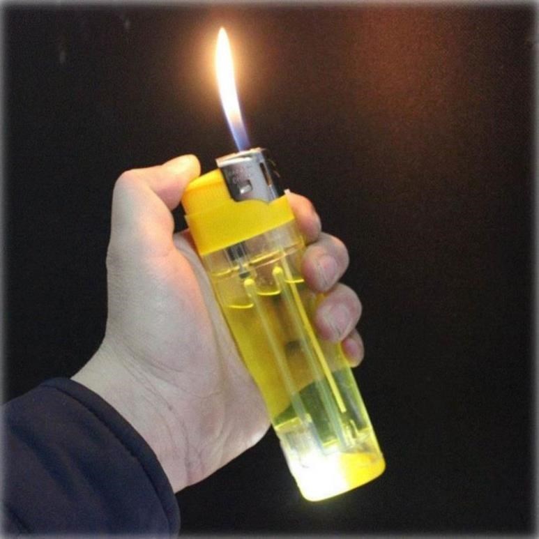 气体个性透明超大打火机火焰特大号塑料巨型整蛊充气打火机