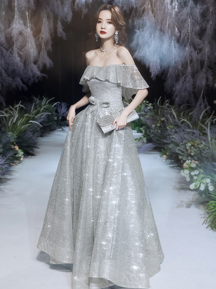 星空晚礼服女2020新款宴会气质高端音乐会年会高级质感长款公主裙