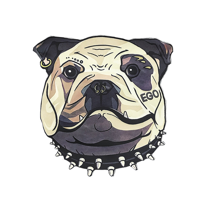 外贸出口朋克沙皮迷你挂布卧室书桌装饰小狗摇滚挂毯