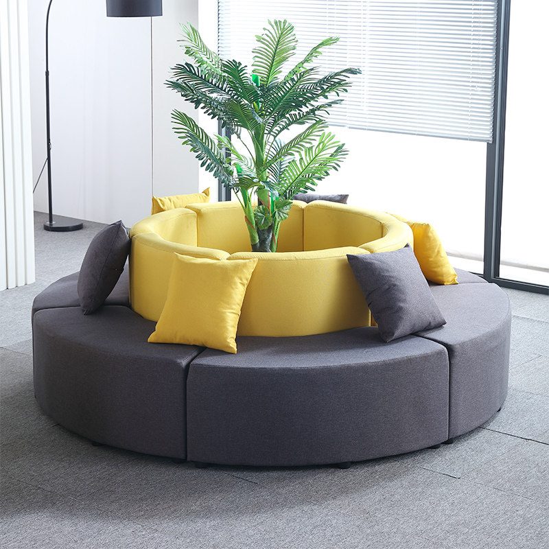 沙发圆形组合多人图书馆阅览室休息区商场酒店大堂酒店沙发