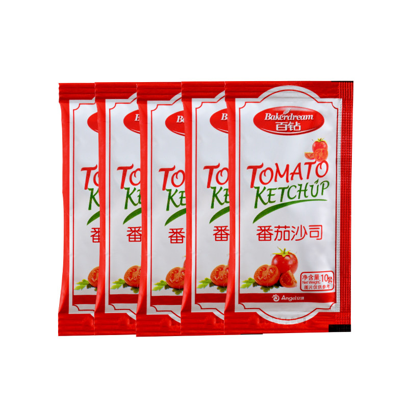 百钻番茄沙司10g10袋小包番茄酱薯条汉堡手抓番茄酱