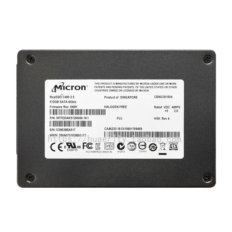 镁光c400512g2.5寸7mmsata3笔记本台式机ssd固态固态硬盘
