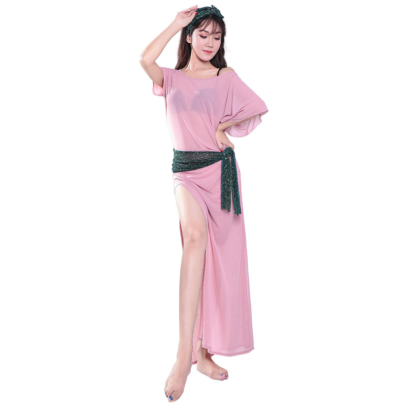 琪亚肚皮舞服装女2020新款套装演出服民俗shabby袍子saidi连衣裙