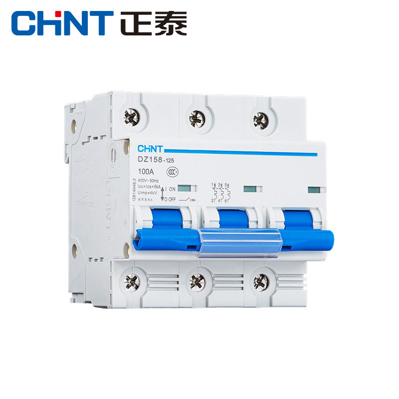 正泰家用断路器100a125a空气开关三相四线380v空气开关