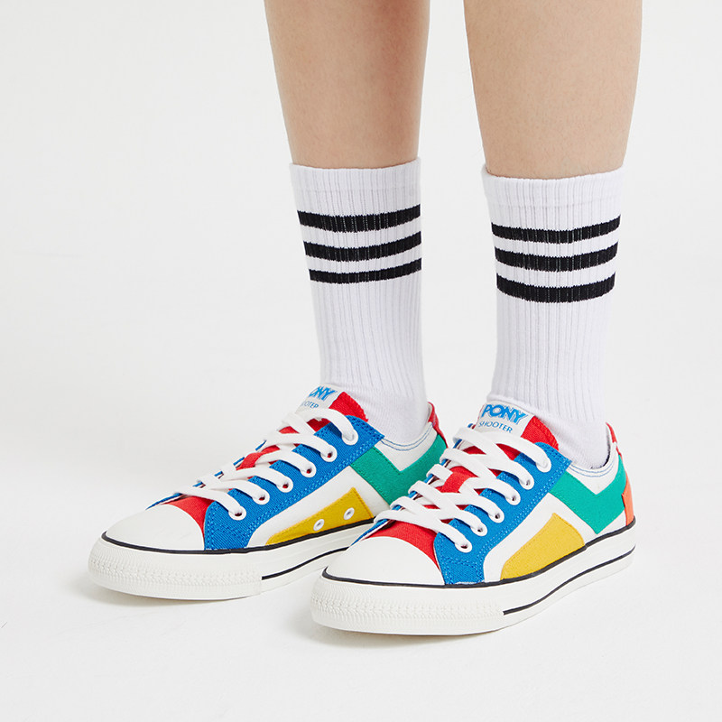 pony布鞋波尼男女运动鞋春夏季休闲拼色帆布鞋