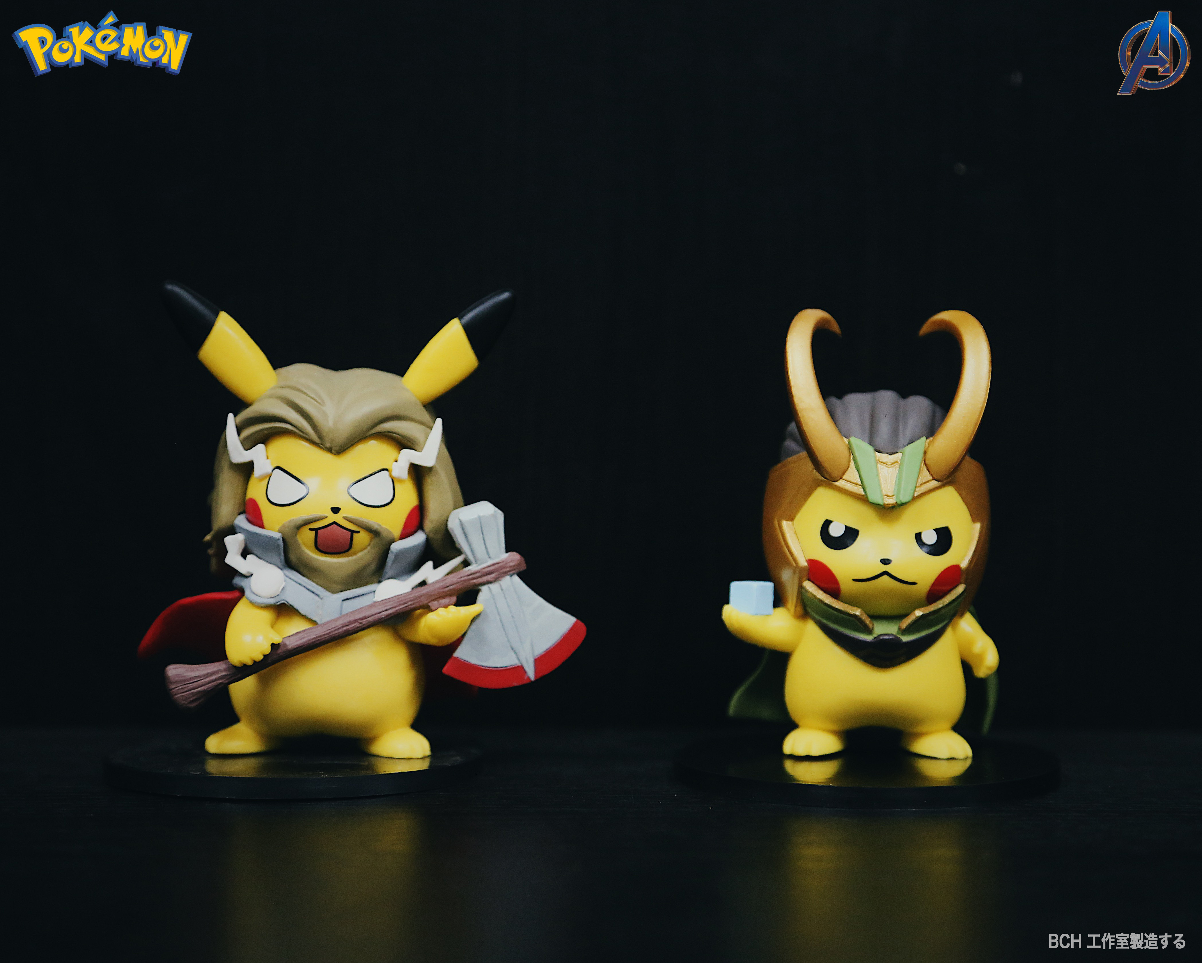 漫威皮卡丘手办cos复仇者联盟钢铁侠蜘蛛侠车载摆件情人节礼物女