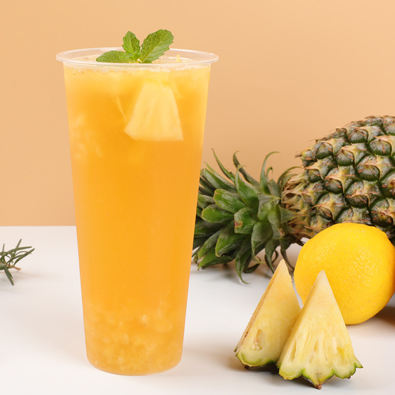 凤梨鲜活鲜绿果肉菠萝840mlcoco奶茶原料浓缩浓缩果蔬汁