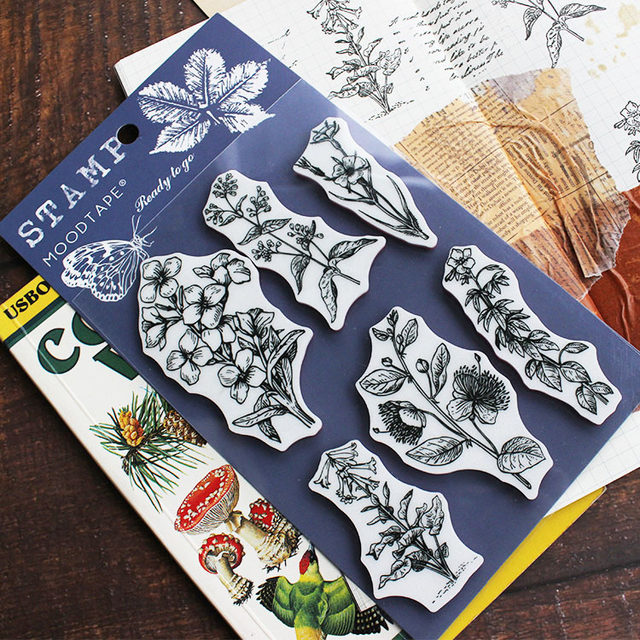 Transparent rubber seal cotton butterfly plant calendar antique hand account material seal rubber seal Transparent rubber seal cotton butterfly plant calendar antique hand account material seal rubber seal