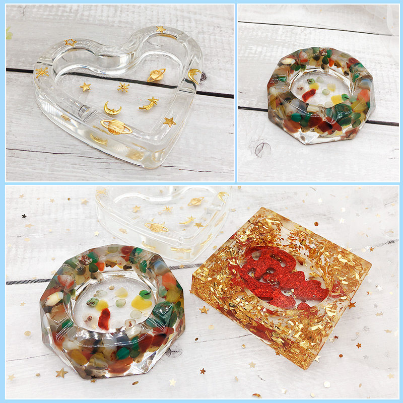 翠锐diy水晶滴胶烟灰缸套装ab硅胶模具树脂胶手工制作材料包全套