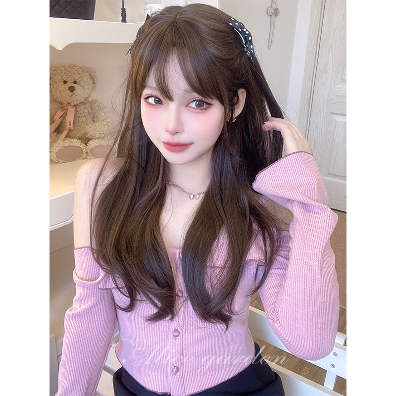 假发女网网红刘海长卷卷发jk微卷日慵懒lolita日常整顶假发