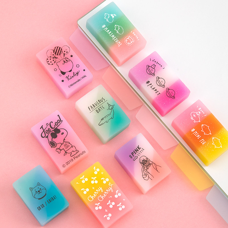 橡皮限定日本cutemodel卡通小学生渐变碎屑香味橡皮