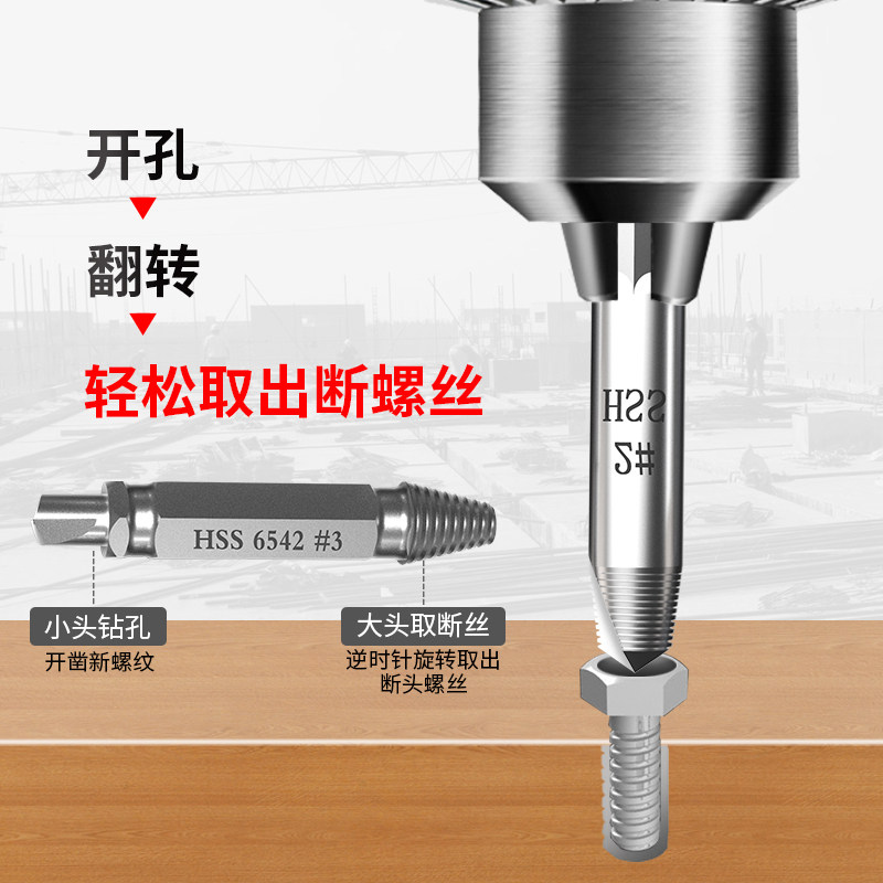 螺丝断头取出万能取丝器退丝器拆卸倒丝器取其它工具