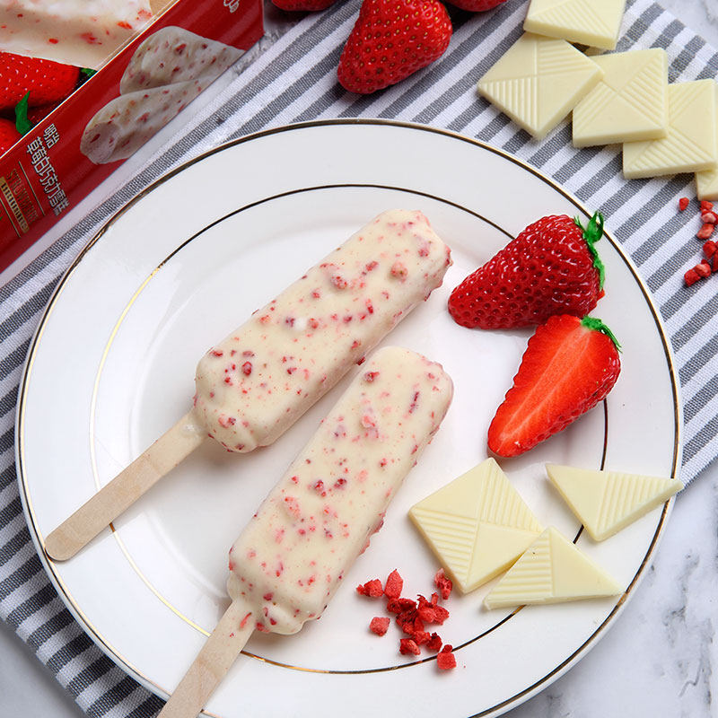 明治冰激凌草莓巧克力盒装245g6支冰糕雪糕优惠冰淇淋