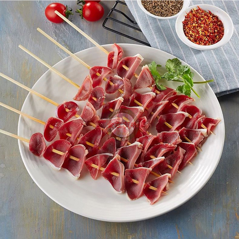 鸭胗串户外烧烤半成品食材鸭肉肉食品烤肉20串鸭胃其它鸭肉类