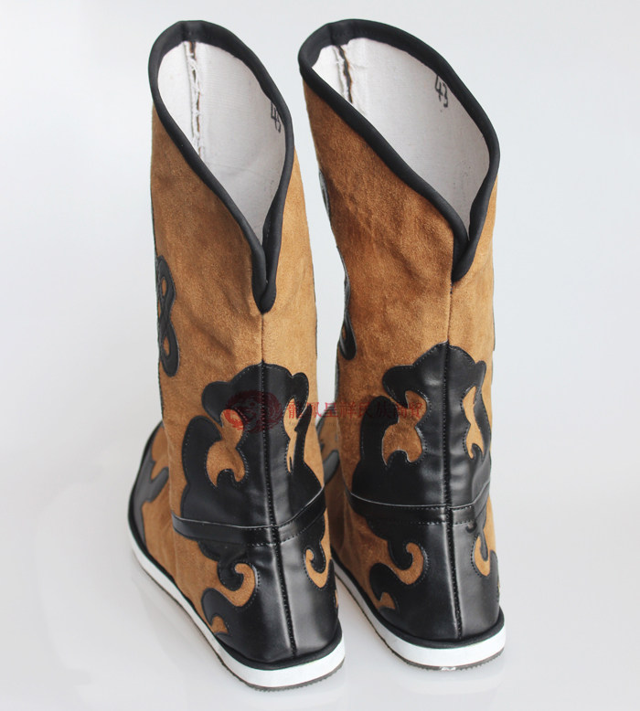 蒙古蒙古族靴子手工男士骑马马靴少数民族舞蹈鹿皮时装靴