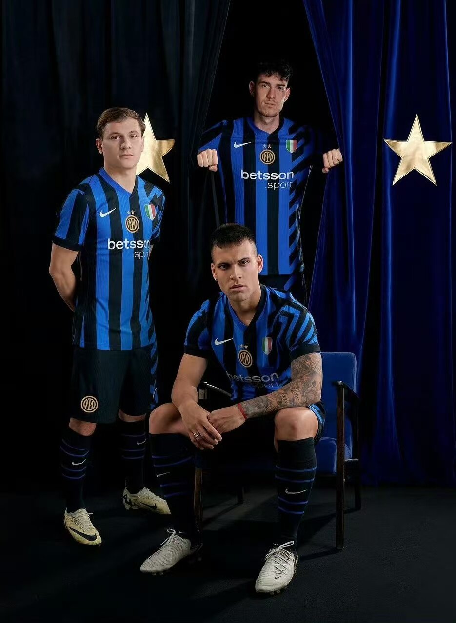 意甲2425新赛季国际米兰主场球衣10号劳塔罗运动球员版短袖足球服