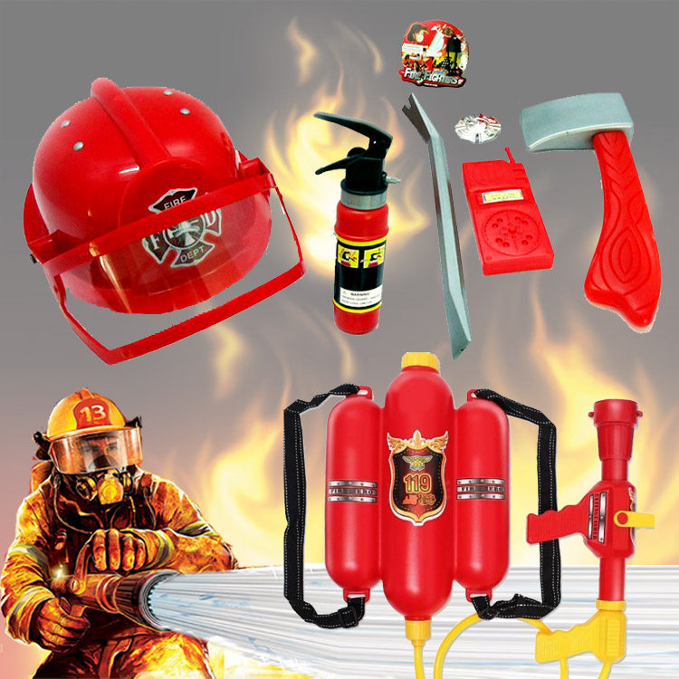 儿童消防员玩具套装幼儿幼儿园园区道具工具灭火器过家家玩具
