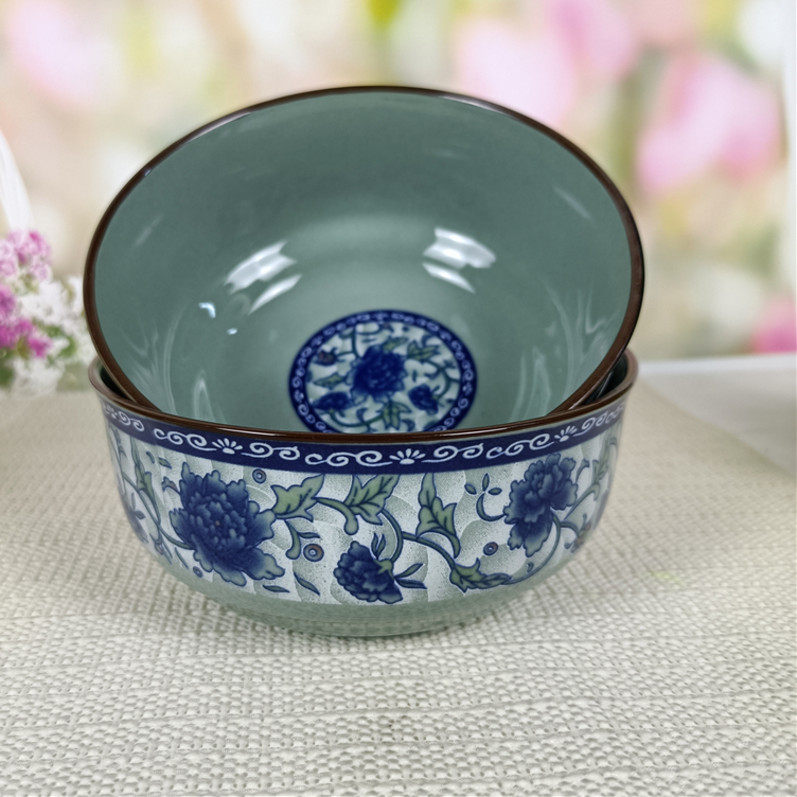 家用陶瓷面碗英下不掉掉色适用微波真武瓷器碗