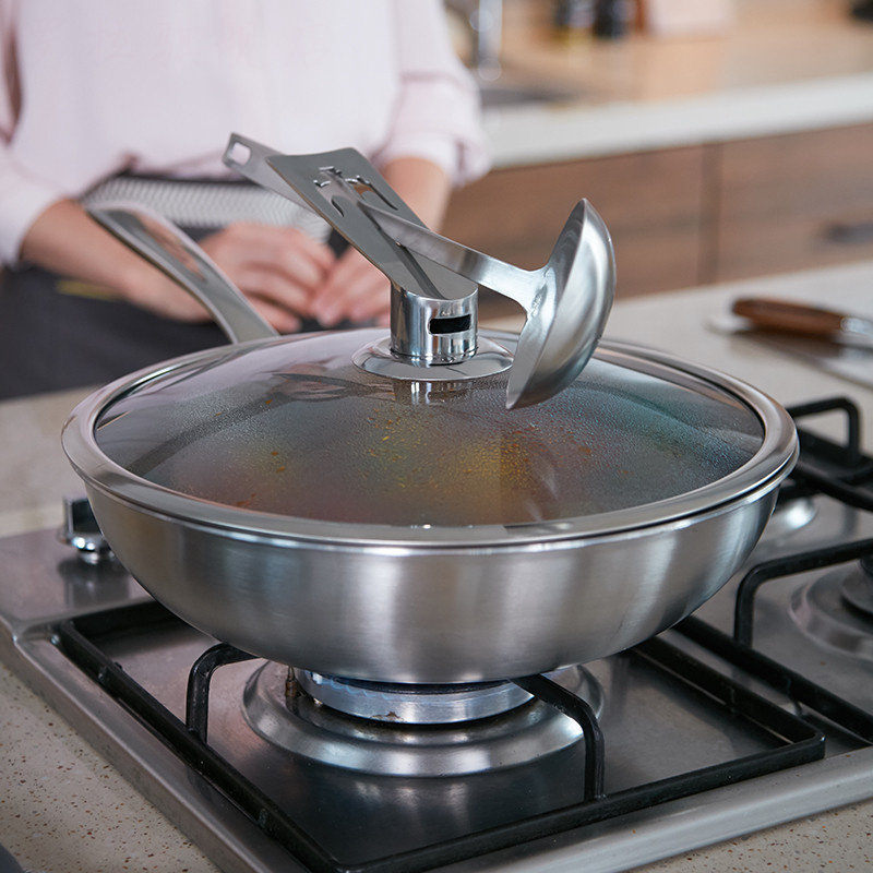 德国戴姆勒5d镭射钻石锅具炒锅不粘锅炒菜菜锅炒锅