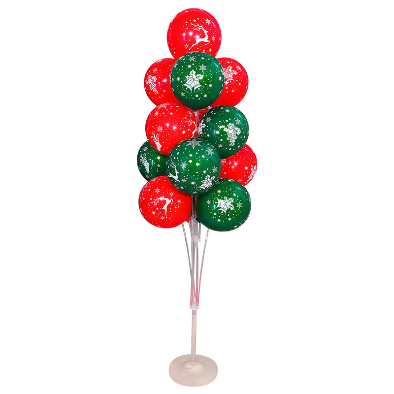 圣诞节气球装饰平安夜商场超市场景布置圣诞老人地飘桌引路气球