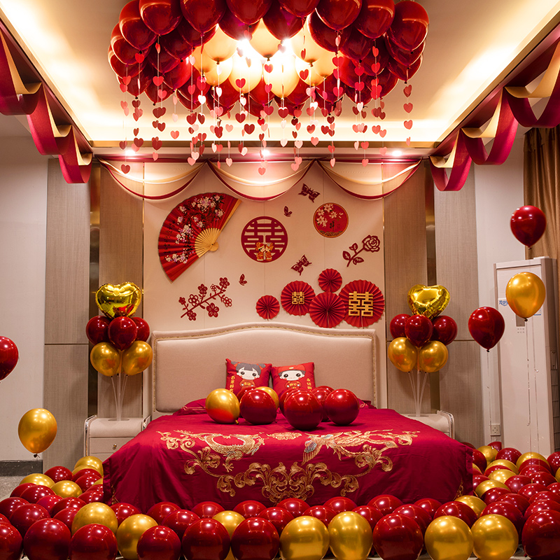 婚房布置套装男方婚礼气球新房装饰女方卧室创意浪漫结婚用品大全