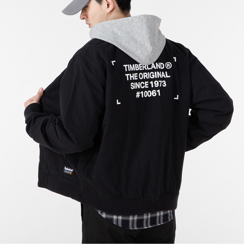 Timberland添柏岚教练夹克男飞行夹克春季薄夹棉外套棒球服A2D89