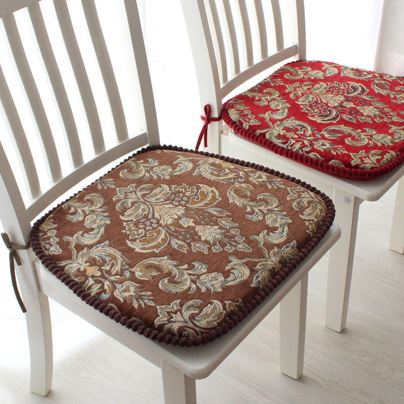 中式椅垫坐垫加厚简约家用实木椅子垫餐椅垫防滑垫子冬季可拆洗 - 言