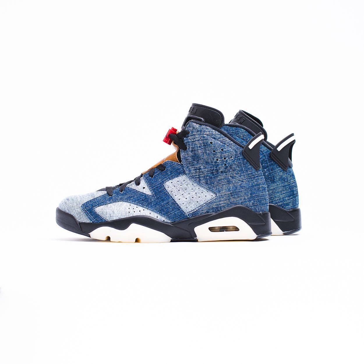 airjordanwasheddenimaj6水洗深浅浅蓝牛仔丹宁篮球鞋