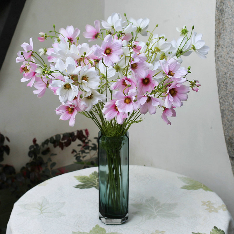 花梦谷单枝波斯格桑花仿真家居装饰婚庆新房花艺摆件仿真花