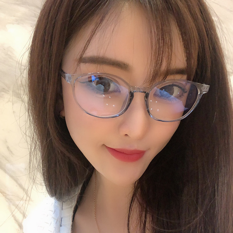 网红红眼镜框女韩版素颜大框近视圆脸复古ins眼镜架