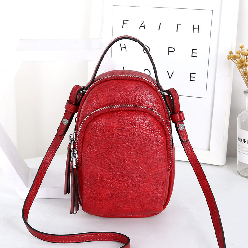 百姿兰手机包女士斜跨迷你小包韩版复古百搭手机零钱包迷你手提包