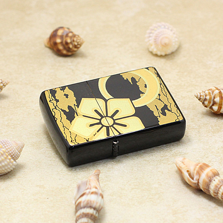 日版原装正品zippo芝宝打火机传统手工本金莳绘zippo