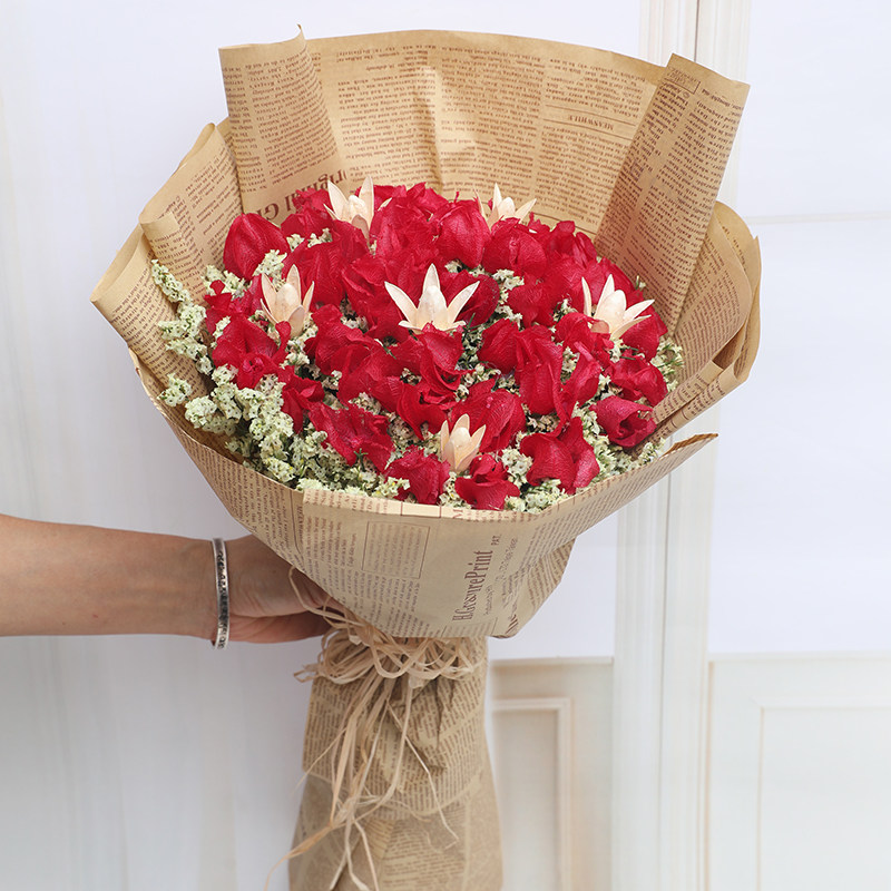 新款满天星手捧母亲节教师节客厅家居装饰摆放礼物花束干花