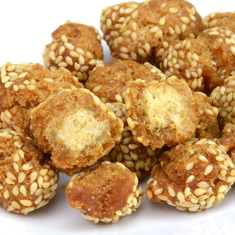 上海特产老香开口笑360g芝麻麻酥油炸糕点儿时传统糕点