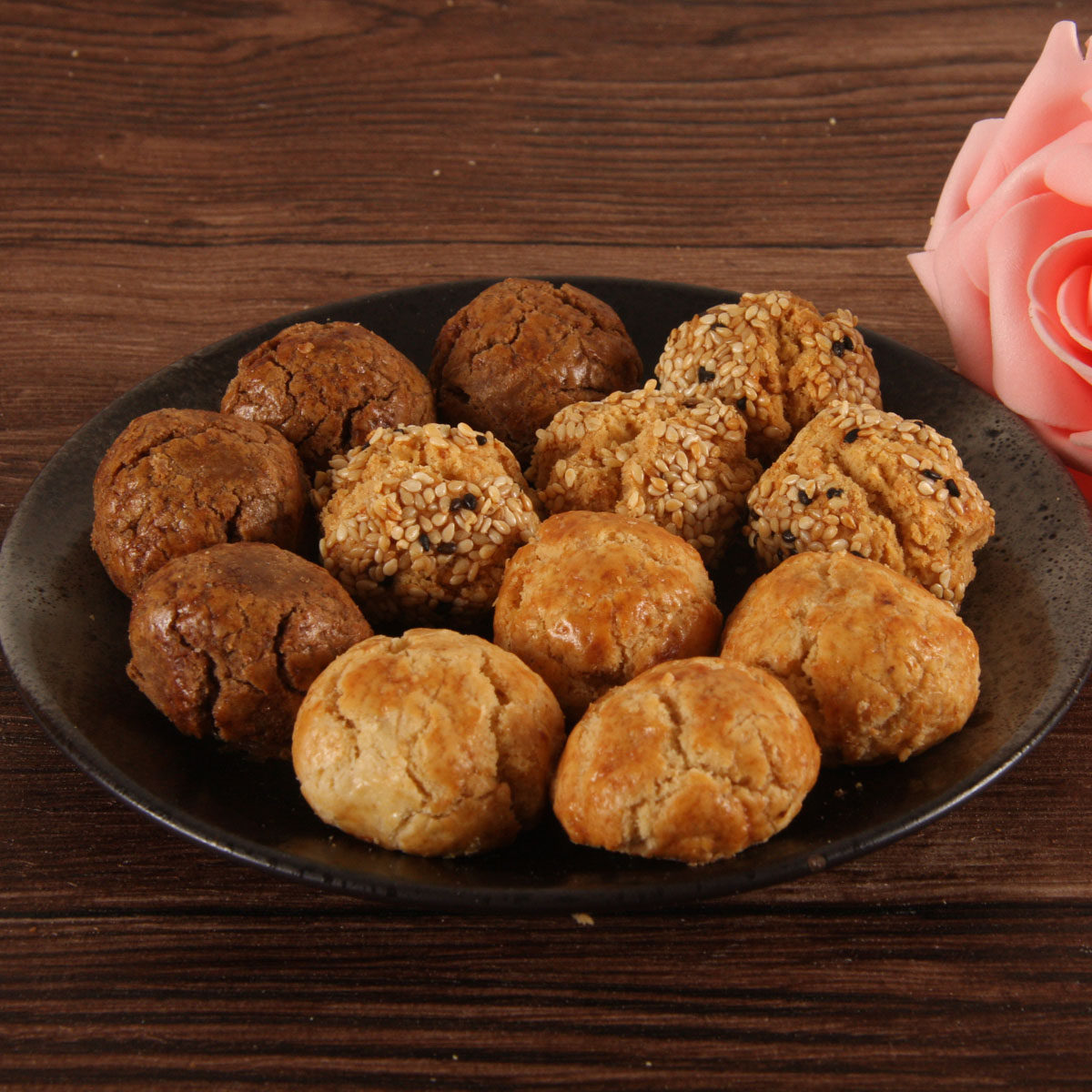 河南杏仁糕点245g果仁麻酥开封酥芝花生贡酥传统中式糕点