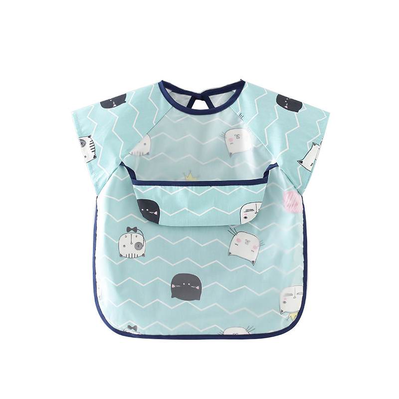 宝宝吃饭罩衣男女儿童婴儿围兜反穿衣夏季薄款防水饭兜食饭兜防脏—反