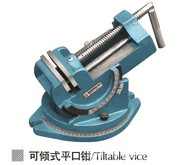 虎钳平口钳3寸qh80a倾斜台钳360度平面旋转转机花园水泵