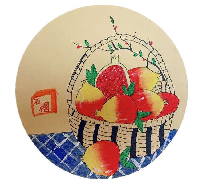 圆形卡纸画画硬纸黑白彩色牛皮纸儿童diy美术折纸