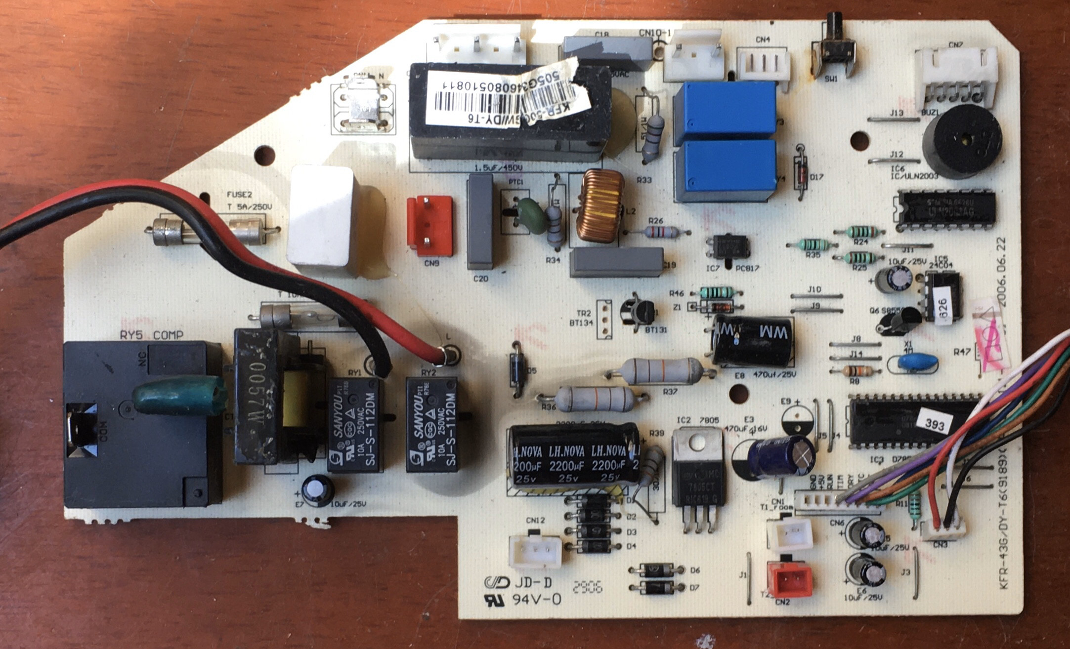 dyt6美的空调主板kfr50gwkfr43g9189tpd1111pcb电路板