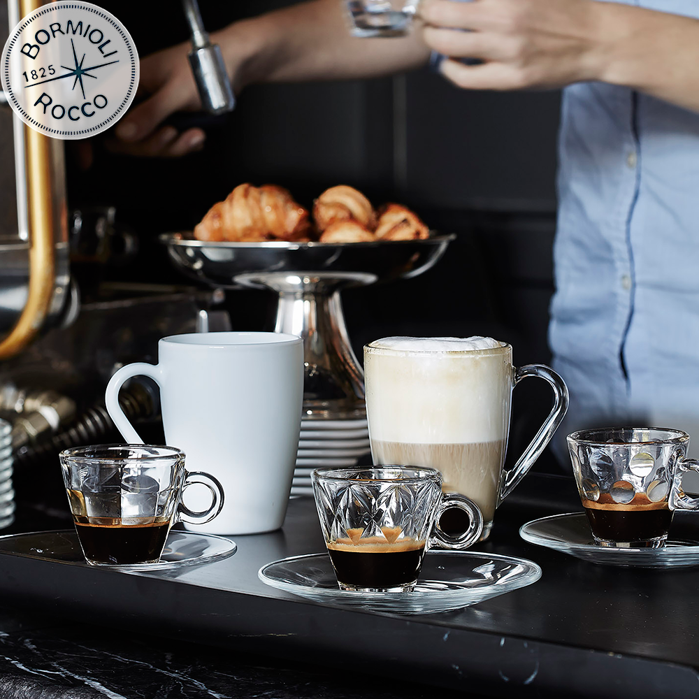 意大利bormioliroccocappucino320ml钢化玻璃咖啡杯热饮咖啡杯